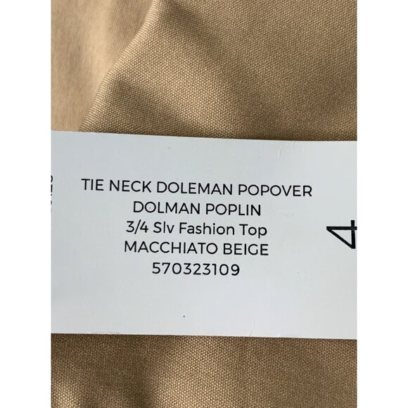 NWT Chicos Plus Size 20/22 Lace Up Neck Dolman Popover Tunic Top RD10710 Stretch - Picture 5 of 8